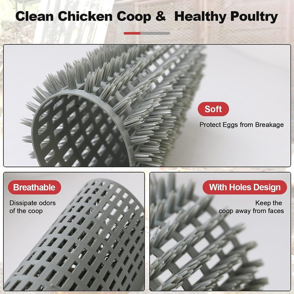 DETODDA 8PCS Chicken Nesting Box Pads for Chickens, Washable Chicken Nesting Pads, Reusable Chicken Coop Mats, Trimmable Laying Mats, Chicken Laying Boxes, Chicken Coop Accessories - Gray