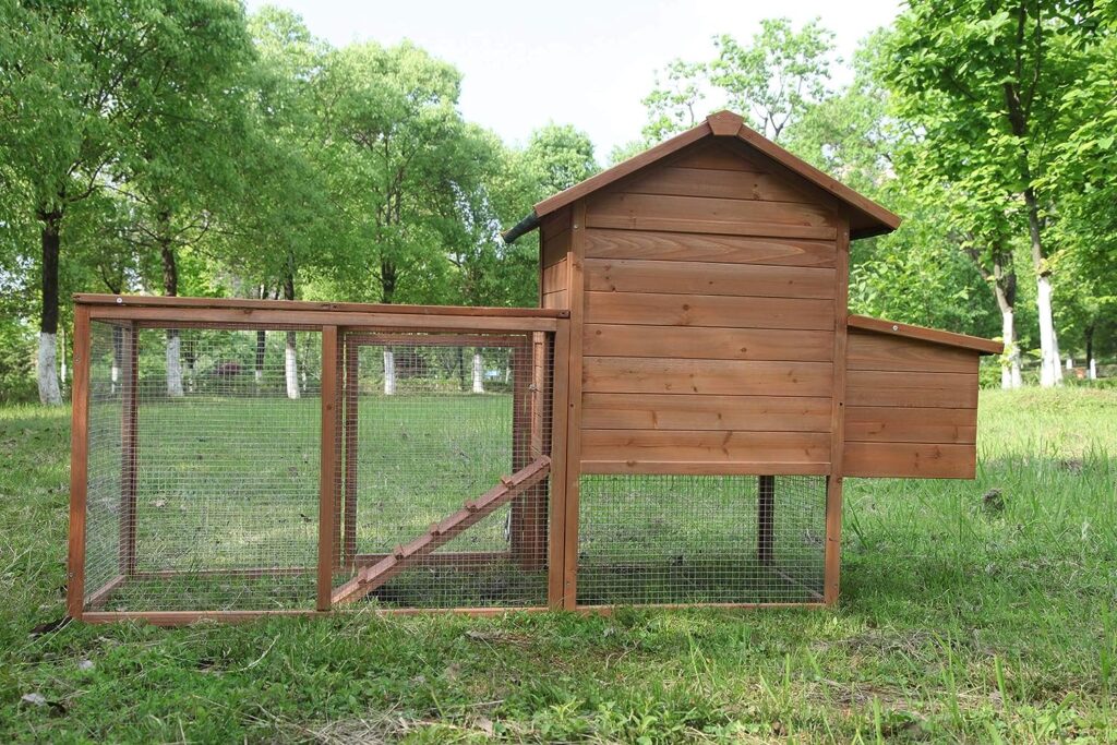 ECOLINEAR Outdoor 80 Wooden Chicken Coop Nest Box Hen House Poultry Pet Hutch Garden Backyard Cage (Chicken Coop)