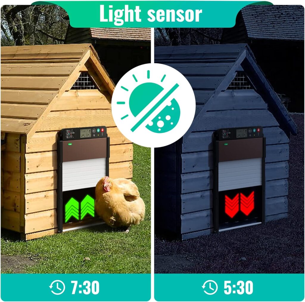 Automatic Chicken Coop Door Solar Powered Auto Coop Door Opener