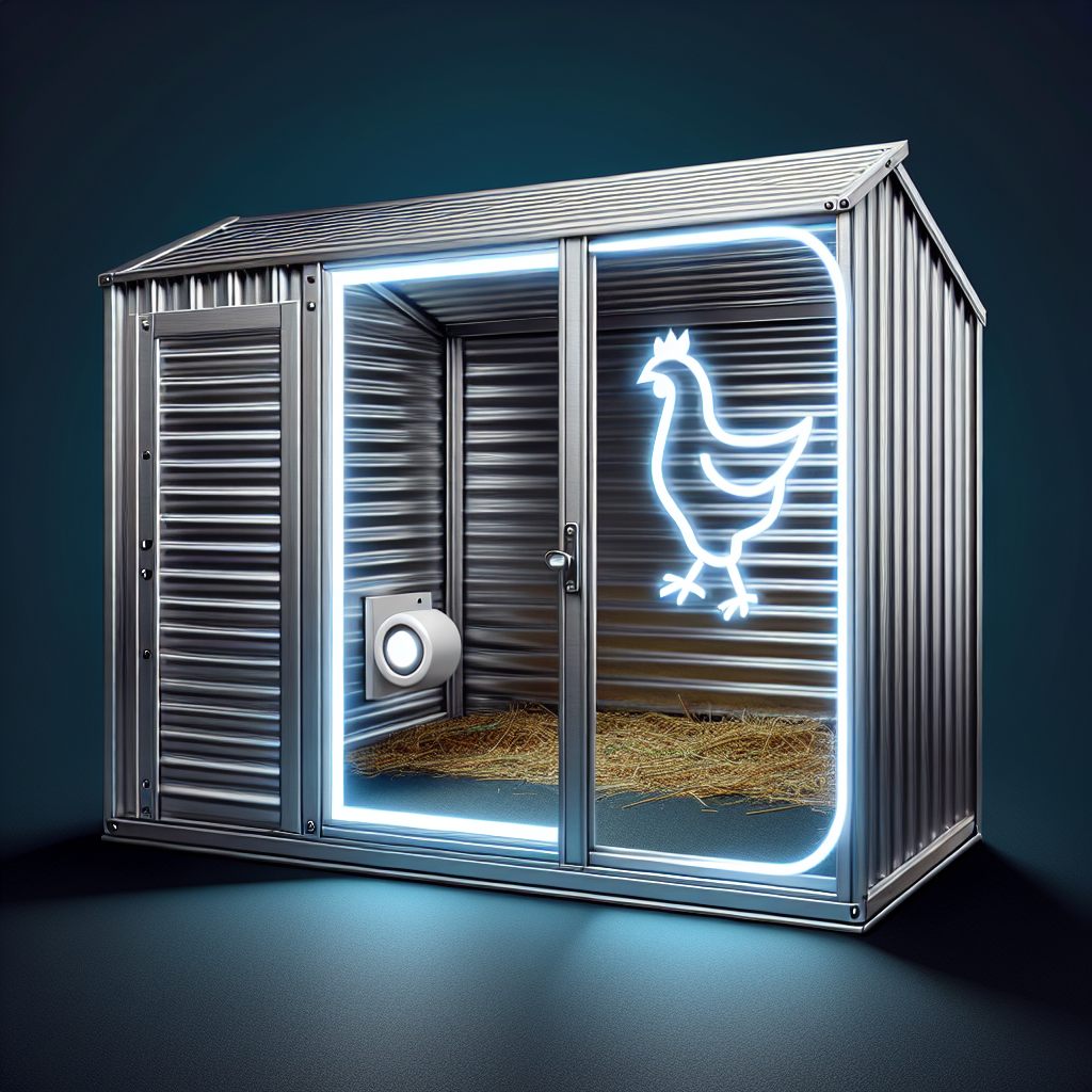 Automatic Chicken Coop Door Solar Powered - Opener, Auto Chicken Coops Doors with Timer  Light Sensor Aluminum Chicken Coops Door with Remote Control Weatherproof Multi-Modes Poultry Coop Door(Black)