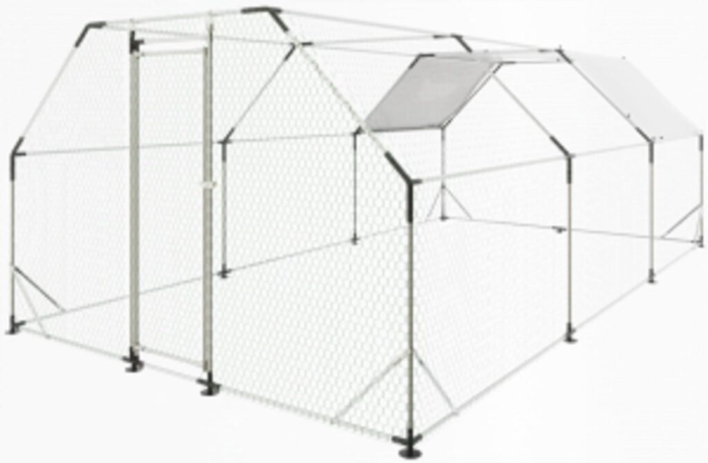 Outdoor Metal Chicken Coop Cover with 22 pcs Ball bungees Cords, for Large Walk-in Chicken Run Pen, Waterproof Cover, Fence Chicken Cages Cover, 11’Lx6.33’W (Only Cover,Frame not Include) 1 Pack.