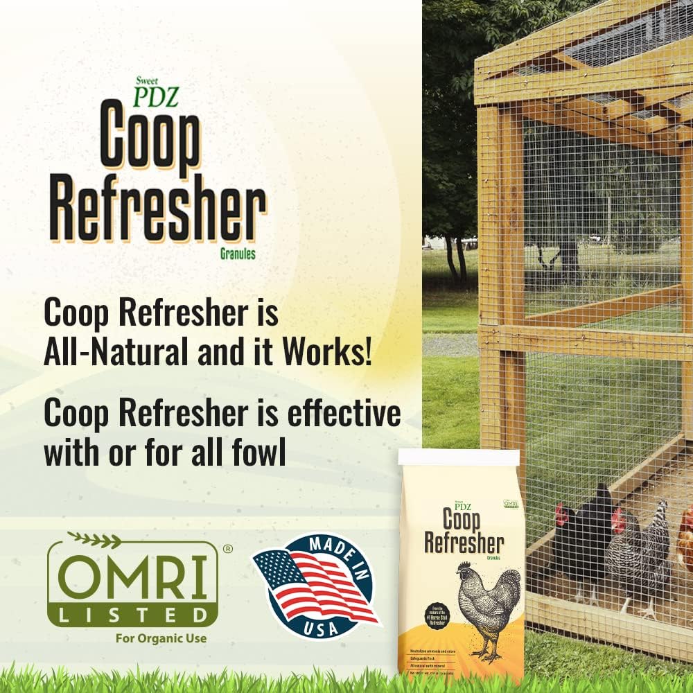 Sweet PDZ - Coop Refresher - Zeolite Odor Eliminator - Essential Chicken Coop Accessory - 10 lbs